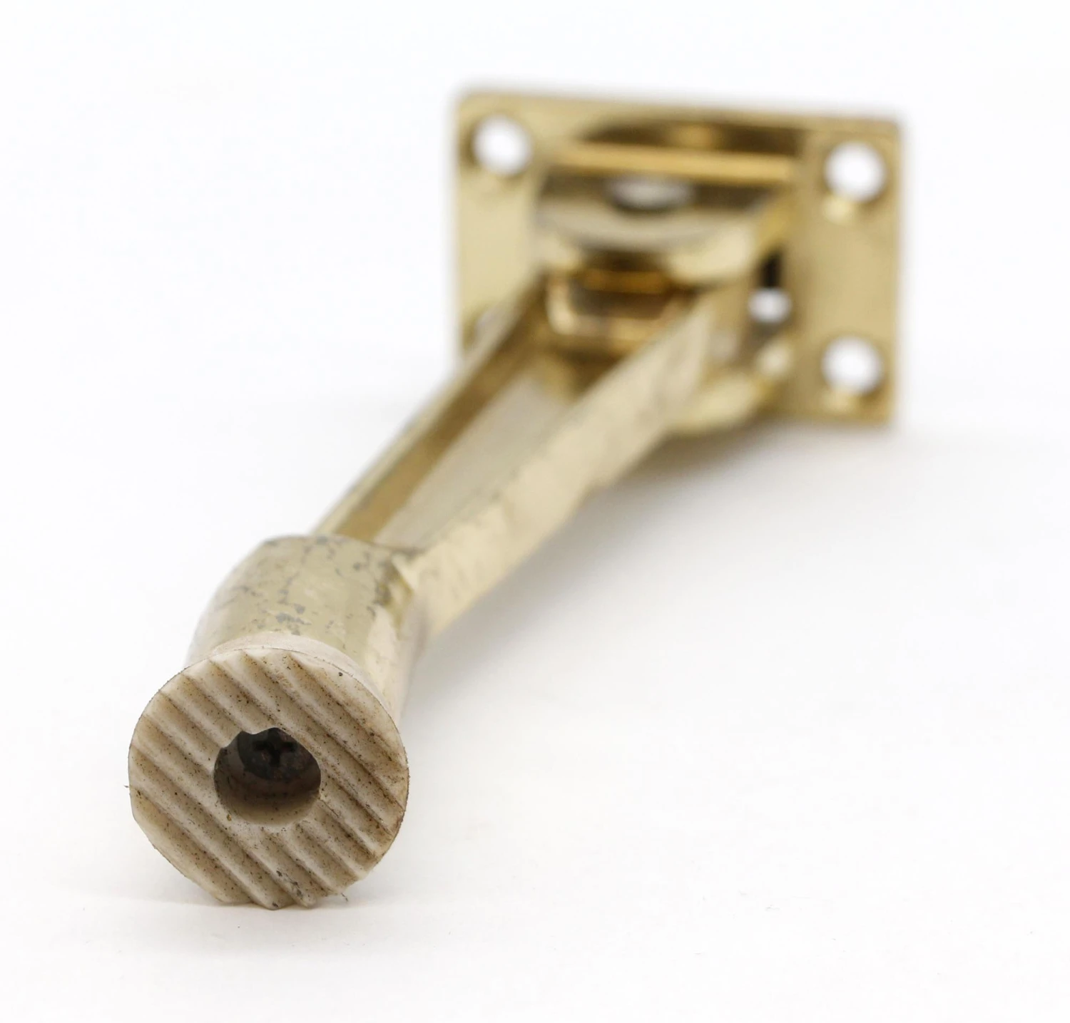 Polished Brass & White Rubber Kick Down Door Stop 4 Polished Brass & White Rubber Kick Down Door Stop - Image 2