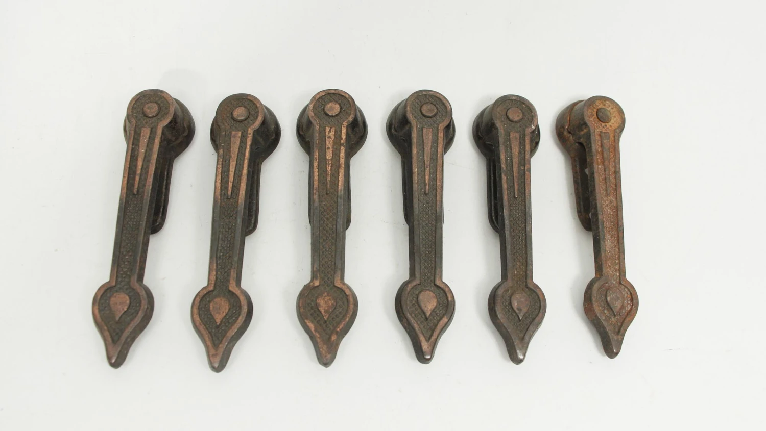 Set Of Six Deco Iron Carpet Holders 3 Set Of Six Deco Iron Carpet Holders