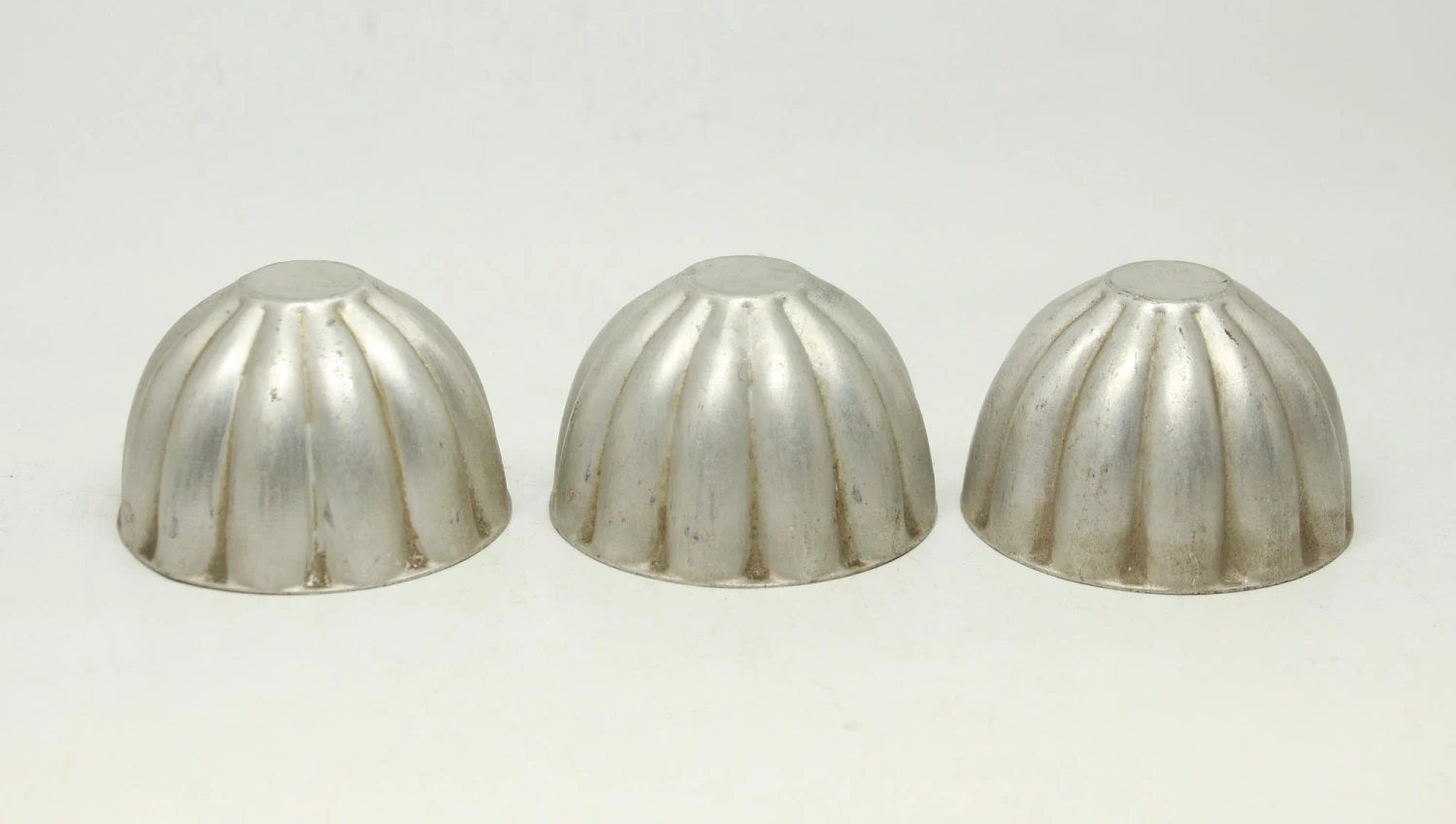 Vintage Set Of Three Aluminum Bolt Covers 3 Vintage Set Of Three Aluminum Bolt Covers