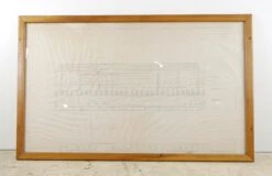 Belmont Park Racetrack Seating Framed Blueprint