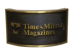 Curved Times Mirror Magazines Sign