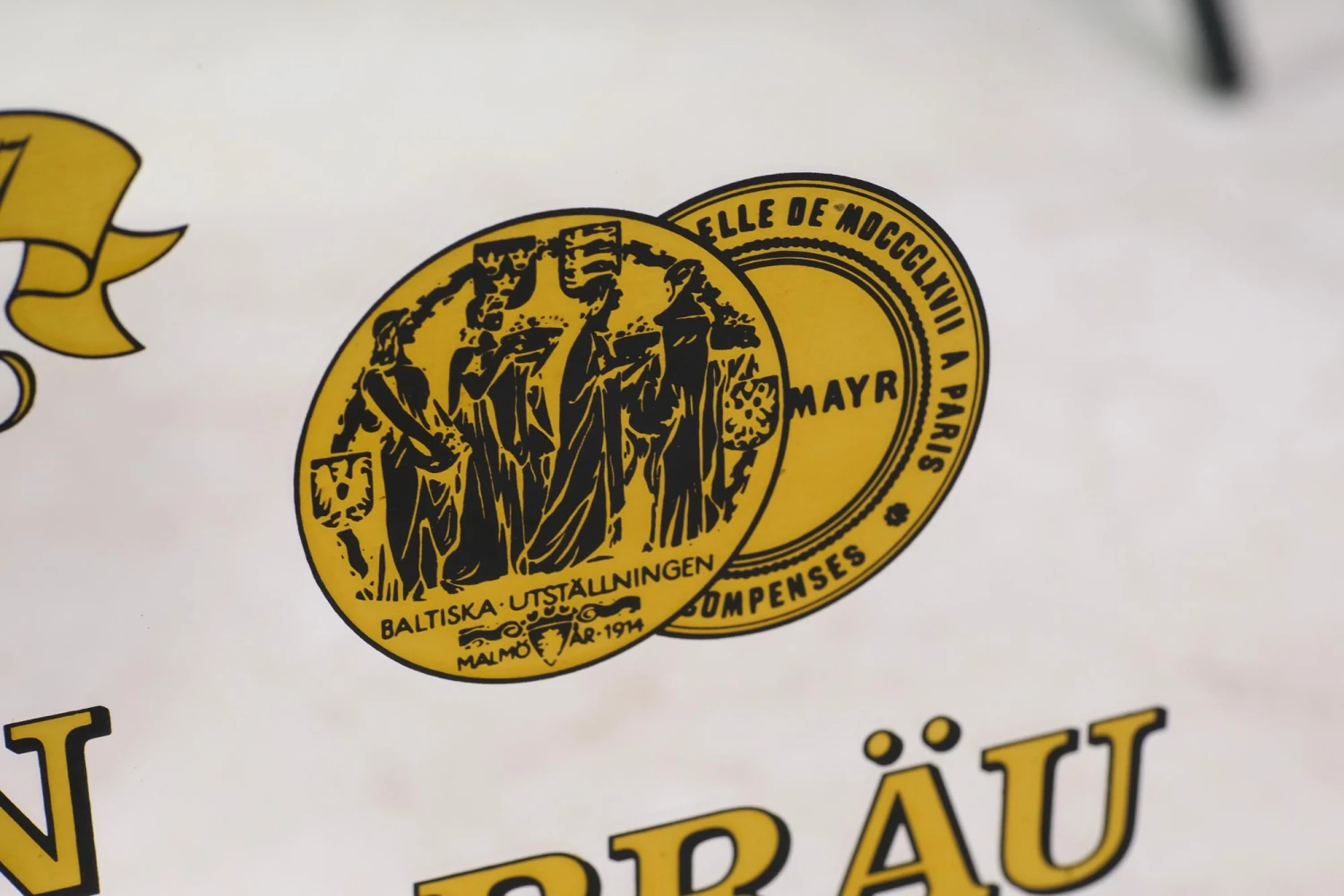 Vintage Spaten Franziskaner-Bräu German Beer Bar Mirror Wall Sign 5 Vintage Spaten Franziskaner-Bräu German Beer Bar Mirror Wall Sign - Image 3