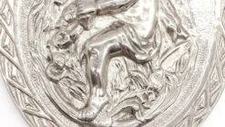 Vintage Cast Aluminum Figural Horseback Oval Silver Wall Relief 12 Vintage Cast Aluminum Figural Horseback Oval Silver Wall Relief -OGT Sale Store other wall art for sale q285644