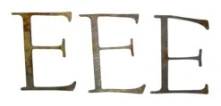 Metal E Letter