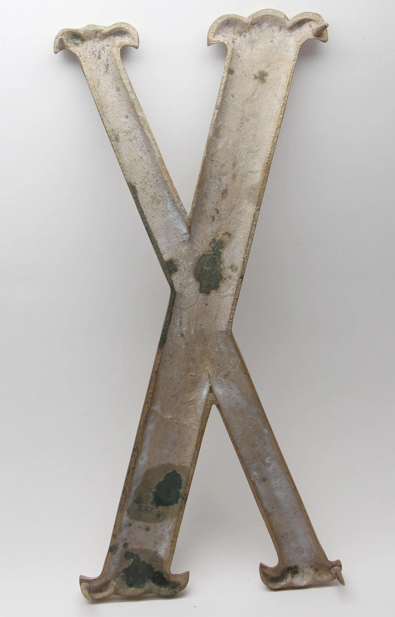 Large 11.5 In. Solid Brass Letter X 4 Large 11.5 In. Solid Brass Letter X - Image 2