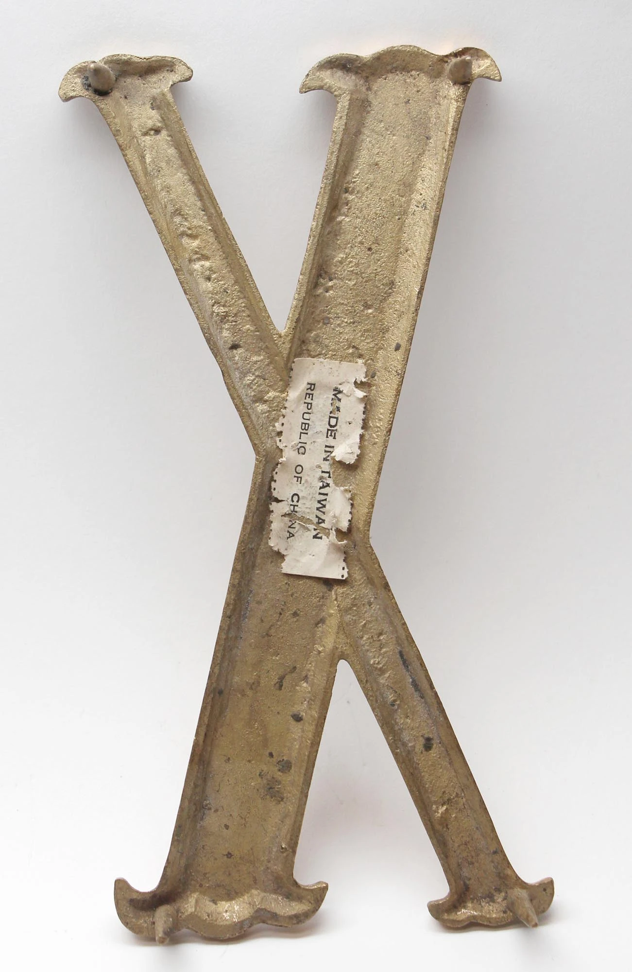 Small 7.75 In. Solid Brass Letter X 4 Small 7.75 In. Solid Brass Letter X - Image 2