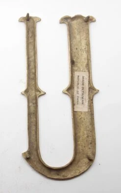 Small 7.75 In. Solid Brass Letter U -OGT Sale Store other wall art p263749
