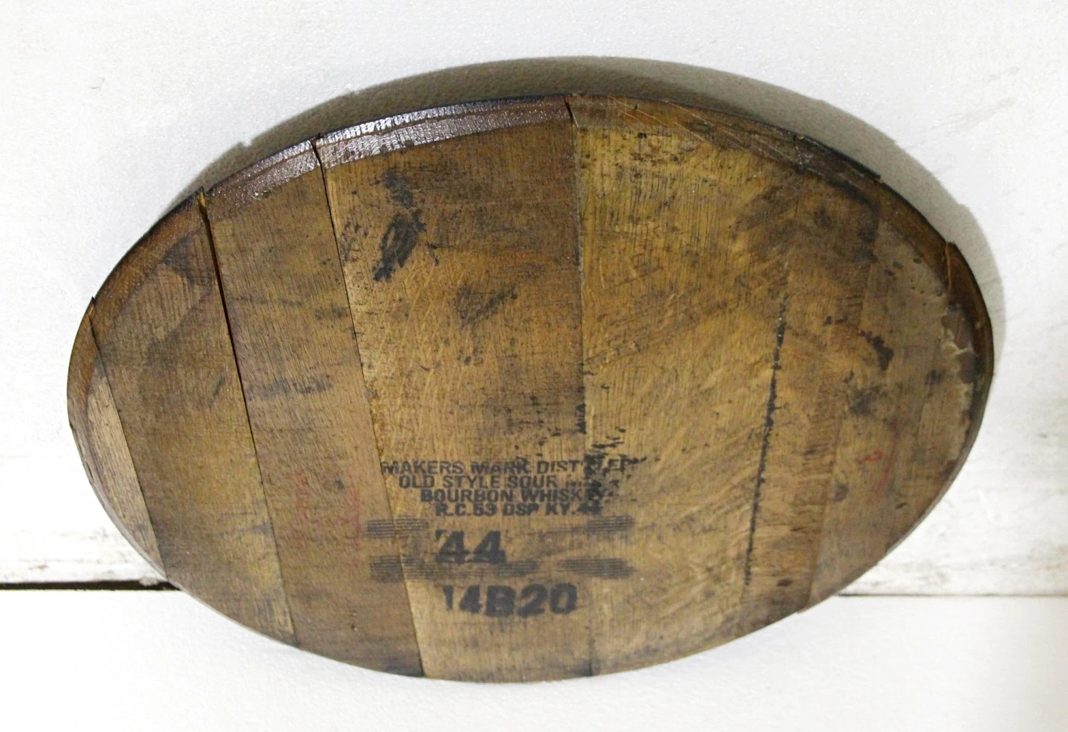 Makers Mark Bourbon Whiskey Barrel Lid Wall Art 4 Makers Mark Bourbon Whiskey Barrel Lid Wall Art - Image 2