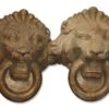 Pair Of 18 In. Bronze Composite Lion Heads -OGT Sale Store other wall art pair of 18 in bronze composite lion heads l198283