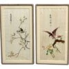Pair Of Bird Embroidery Prints -OGT Sale Store other wall art pair of bird embroidery prints m234056