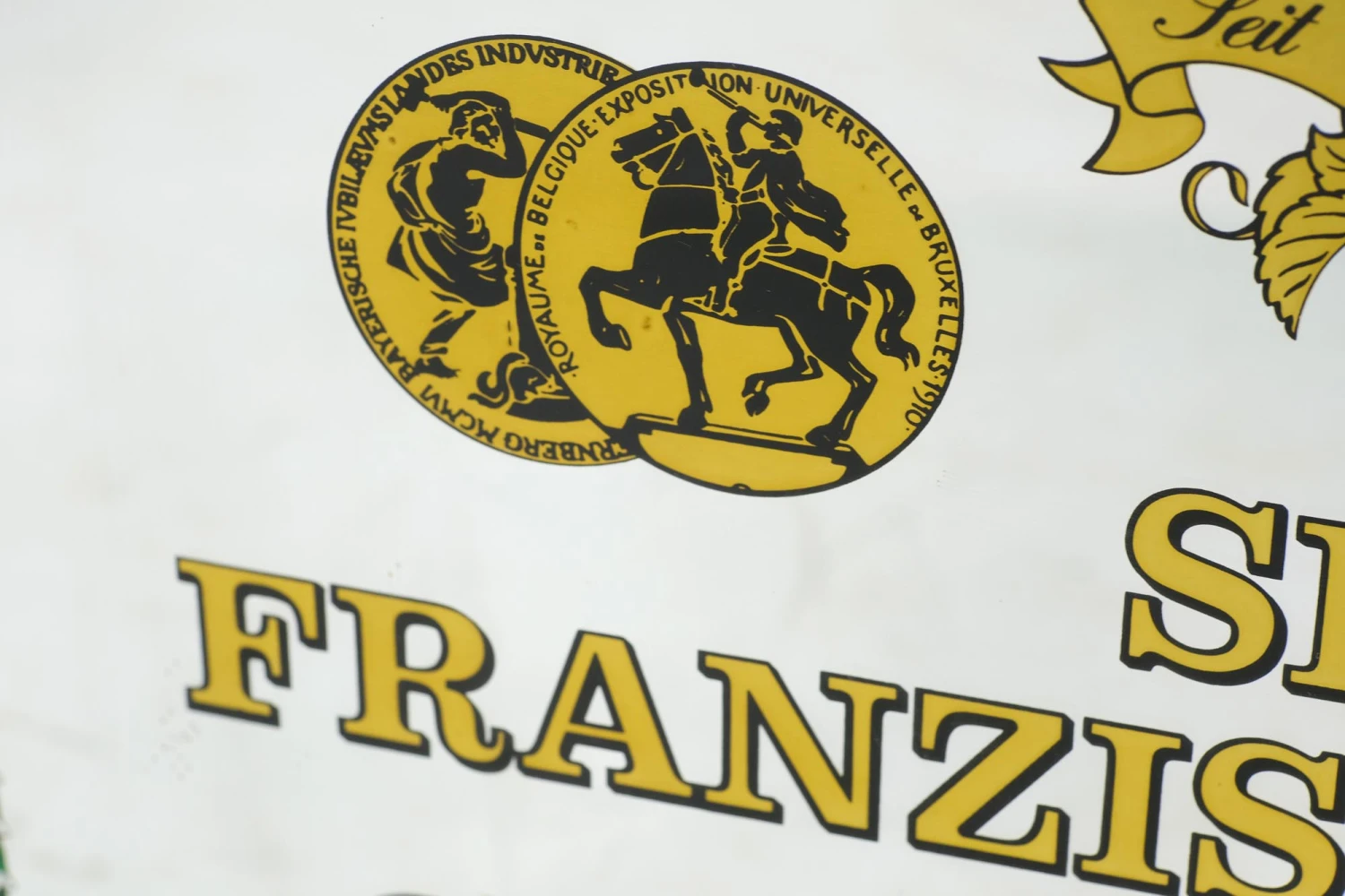 Vintage Spaten Franziskaner-Bräu German Beer Bar Mirror Wall Sign 4 Vintage Spaten Franziskaner-Bräu German Beer Bar Mirror Wall Sign - Image 2