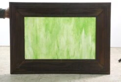 Wood Framed Green Stained Glass Wall Hanging 9 Wood Framed Green Stained Glass Wall Hanging -OGT Sale Store other wall art q278604