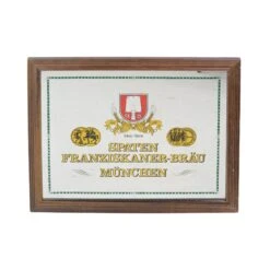 Vintage Spaten Franziskaner-Bräu German Beer Bar Mirror Wall Sign