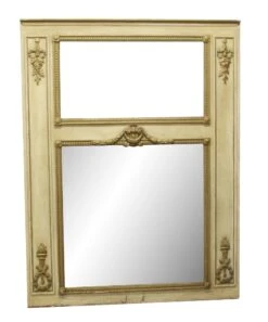 Antique Tan Waldorf Astoria Overmantel Mirror