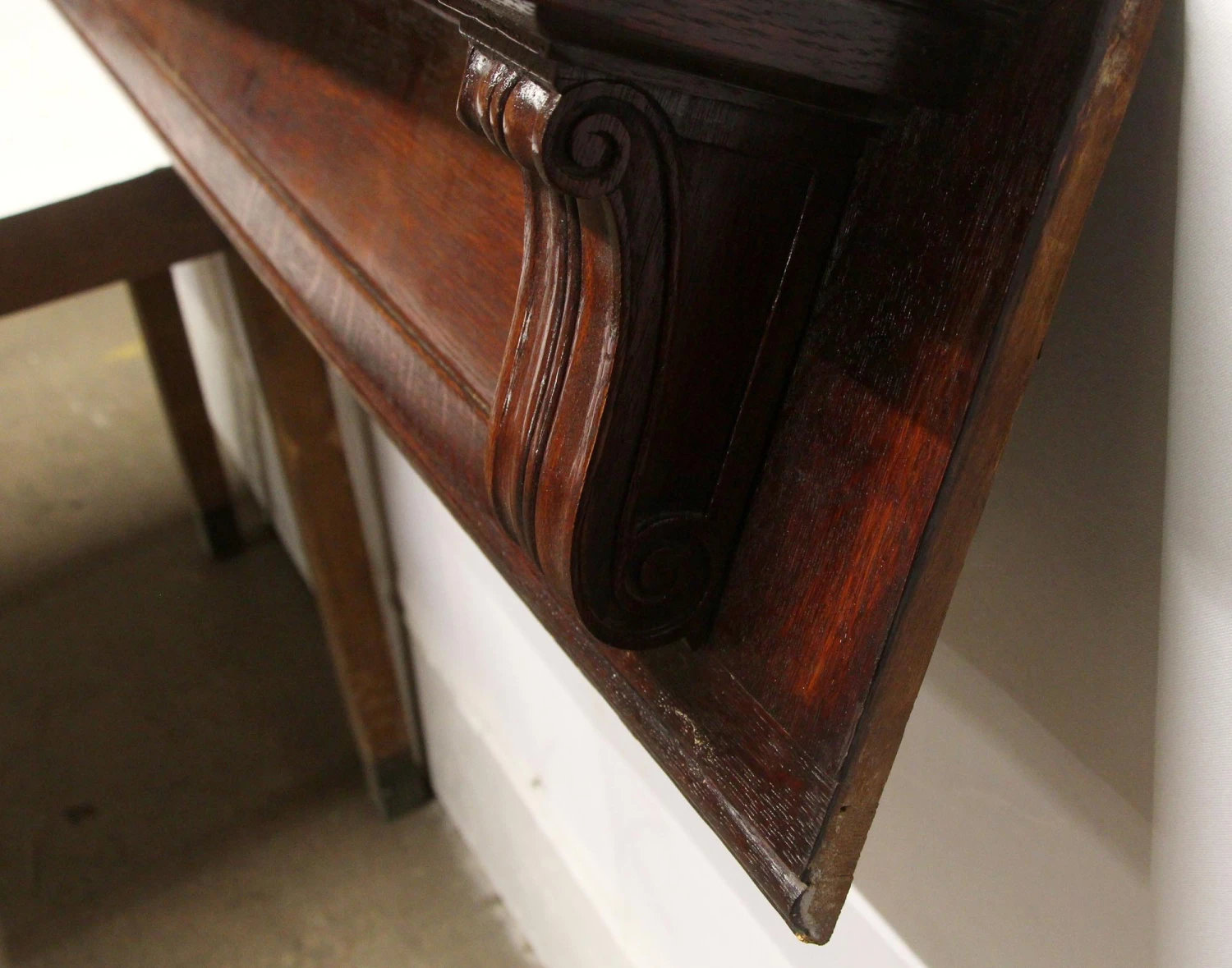 9 Ft. Oak Mantel Shelf 5 9 Ft. Oak Mantel Shelf - Image 3