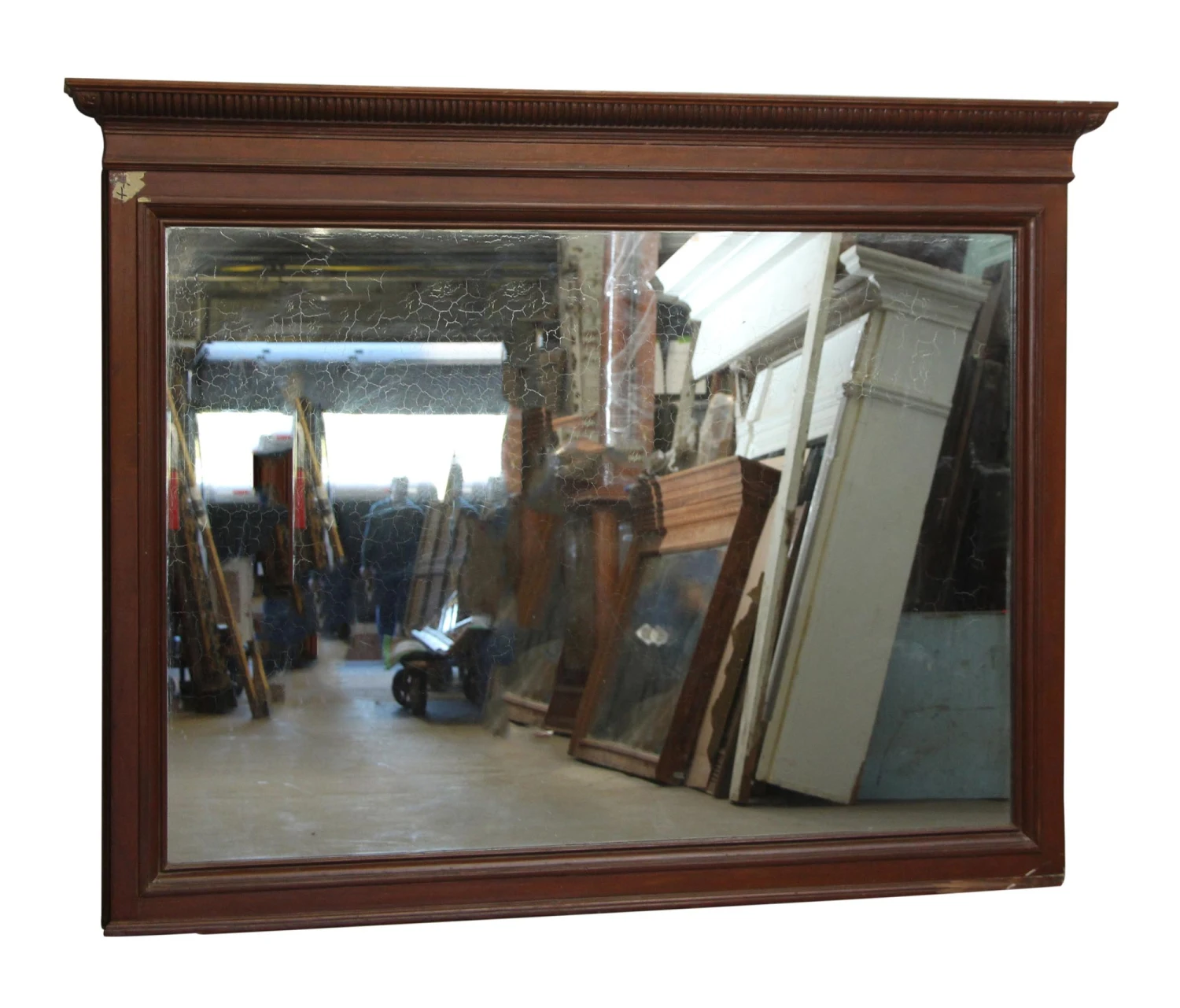 Traditional Mahogany Over Mantel Mirror 4 Traditional Mahogany Over Mantel Mirror - Image 2