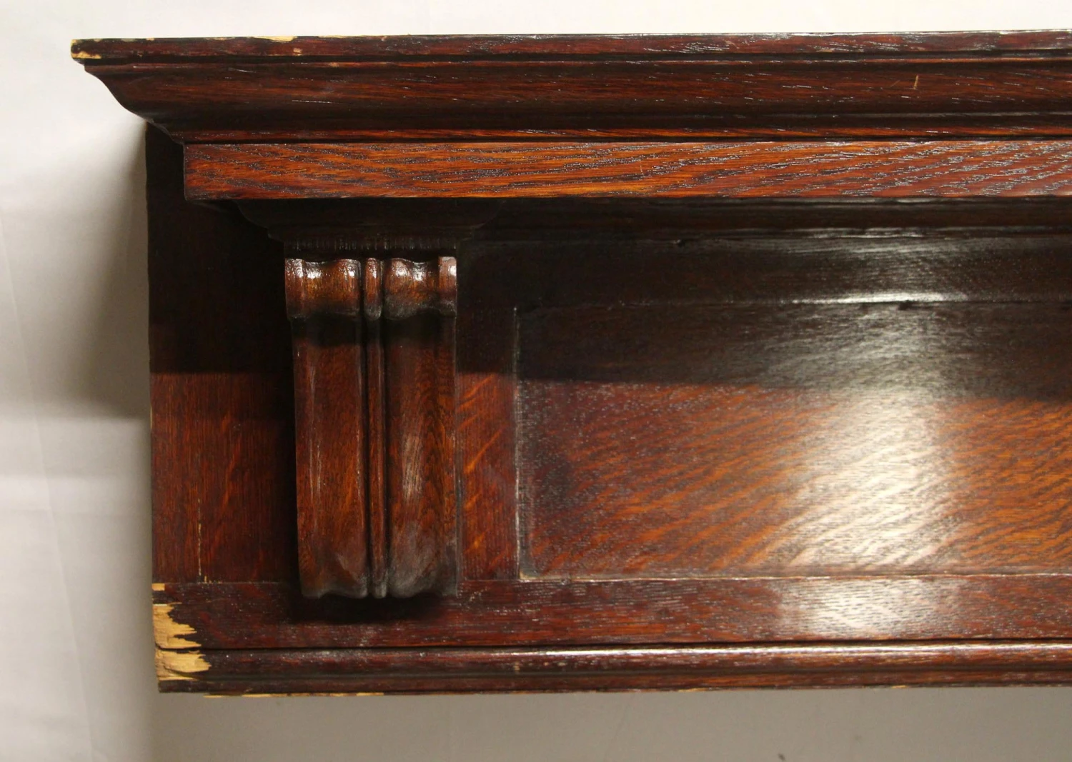 9 Ft. Oak Mantel Shelf 4 9 Ft. Oak Mantel Shelf - Image 2