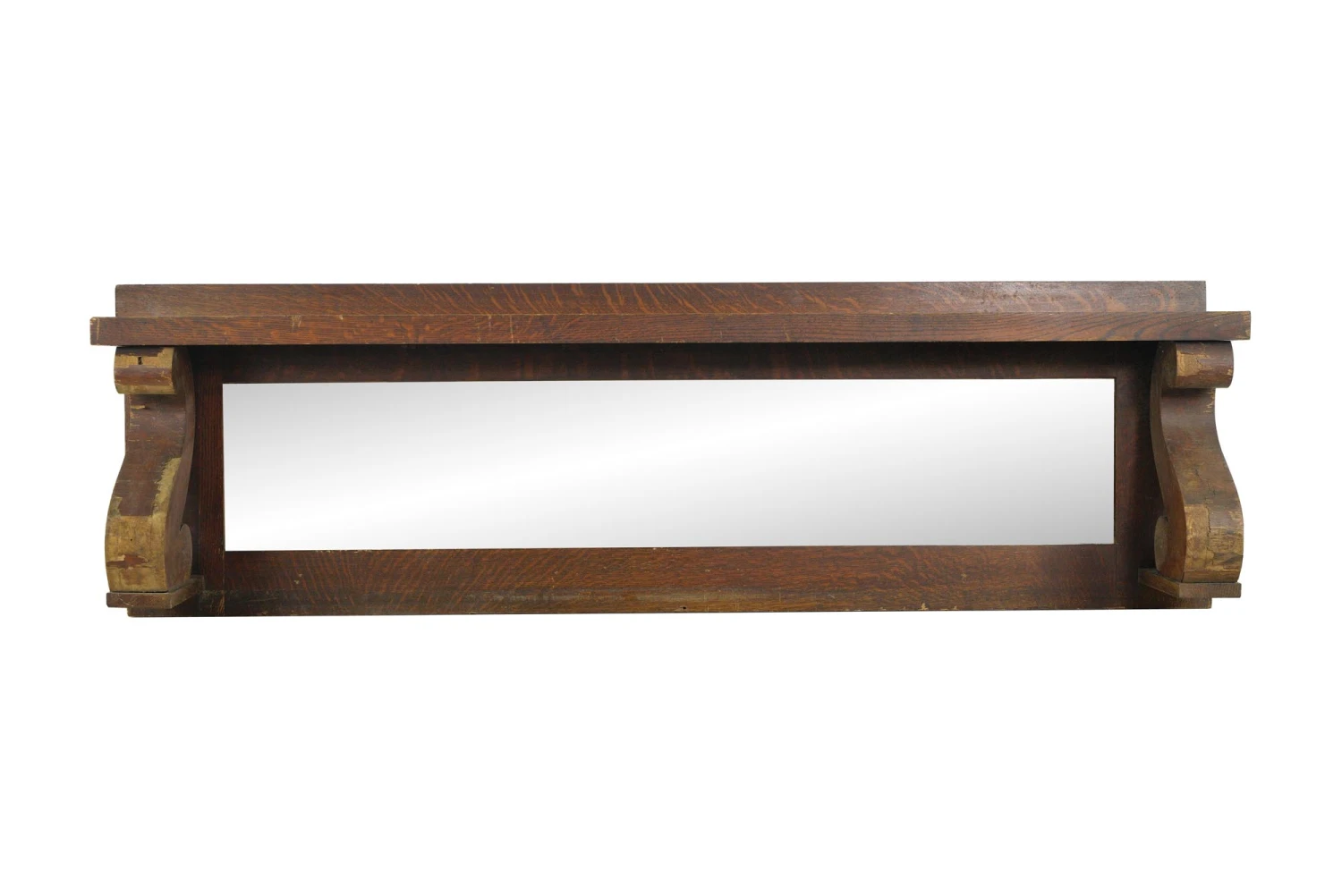 Reclaimed 5 Ft. Wall Mounted Oak Mirror Overmantel 3 Reclaimed 5 Ft. Wall Mounted Oak Mirror Overmantel