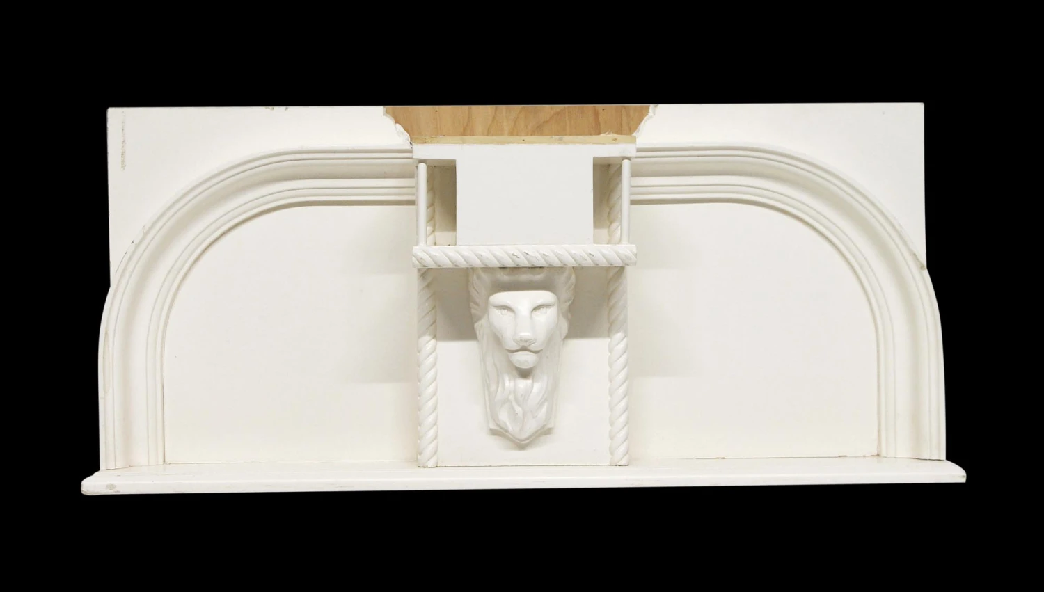 Reclaimed Wooden Lion 32.5 In. Over Mantel Shelf 3 Reclaimed Wooden Lion 32.5 In. Over Mantel Shelf