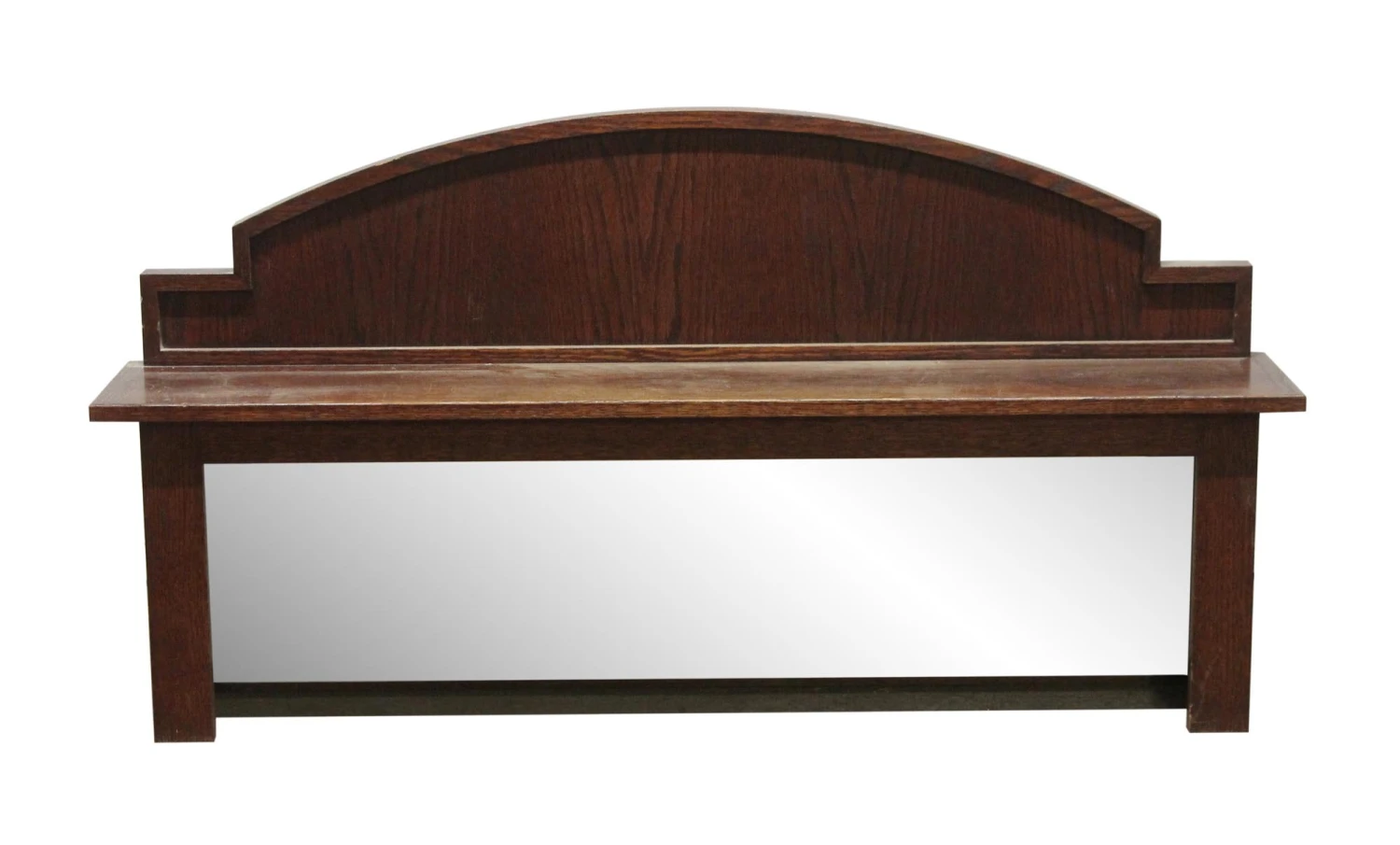 Traditional 50 In. Oak Over Mantel Shelf With Mirror 3 Traditional 50 In. Oak Over Mantel Shelf With Mirror