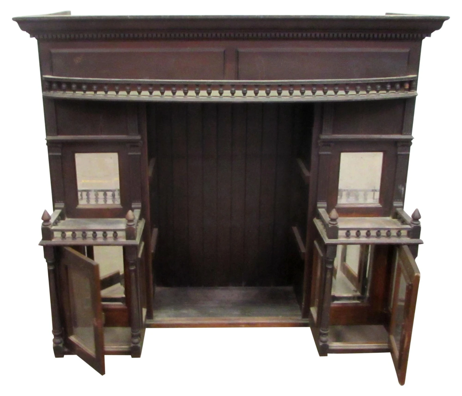 Victorian Mahogany Over Mantel Shelf 3 Victorian Mahogany Over Mantel Shelf