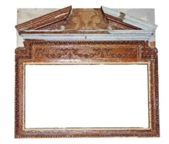 Wooden Over Mantel With Egg & Dart & Floral Detail