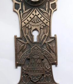 Polished Bronze Double Keyhole 8.5 In. Back Plate -OGT Sale Store p233917 04