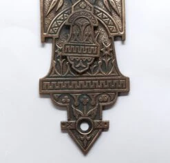 Polished Bronze Double Keyhole 8.5 In. Back Plate -OGT Sale Store p233917 05