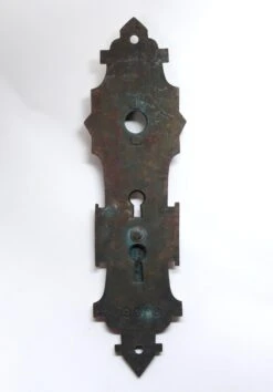 Polished Bronze Double Keyhole 8.5 In. Back Plate -OGT Sale Store p233917 06