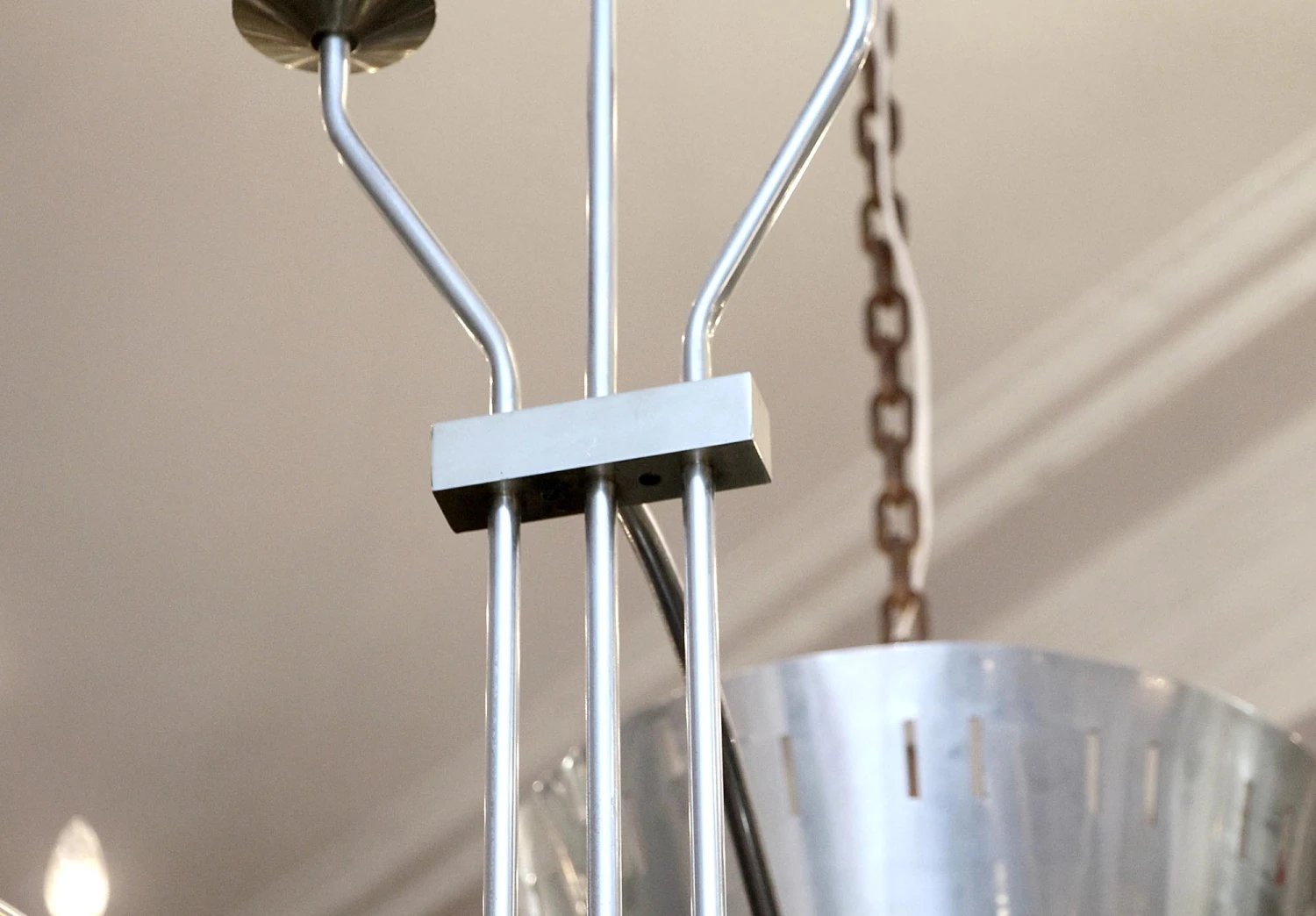 Mid Century Grand 27 Light Aluminum Chandelier 7 Mid Century Grand 27 Light Aluminum Chandelier - Image 5