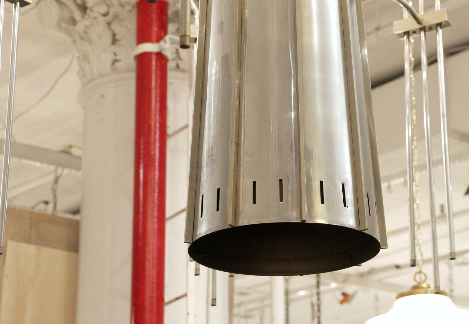 Mid Century Grand 27 Light Aluminum Chandelier 10 Mid Century Grand 27 Light Aluminum Chandelier - Image 8