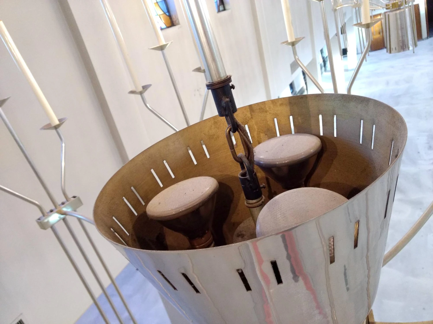 Mid Century Grand 27 Light Aluminum Chandelier 12 Mid Century Grand 27 Light Aluminum Chandelier - Image 10