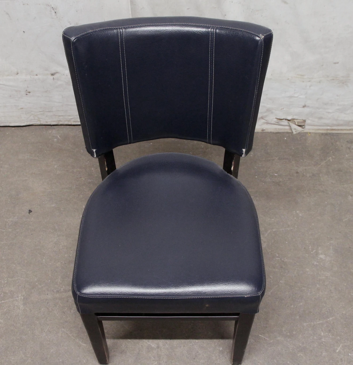 Faux Leather Blue Chair 7 Faux Leather Blue Chair - Image 5