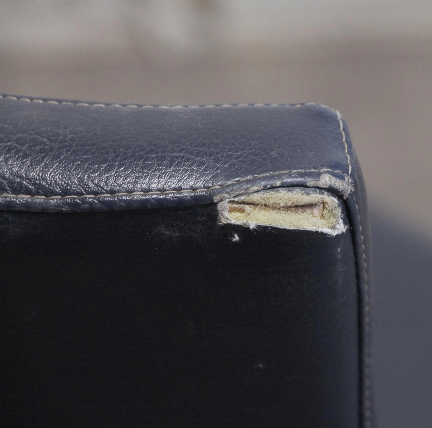 Faux Leather Blue Chair 9 Faux Leather Blue Chair - Image 7