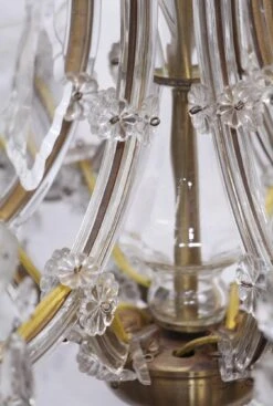 1940s Restored 6 Arm Marie Therese Crystal Chandelier -OGT Sale Store p251477 07