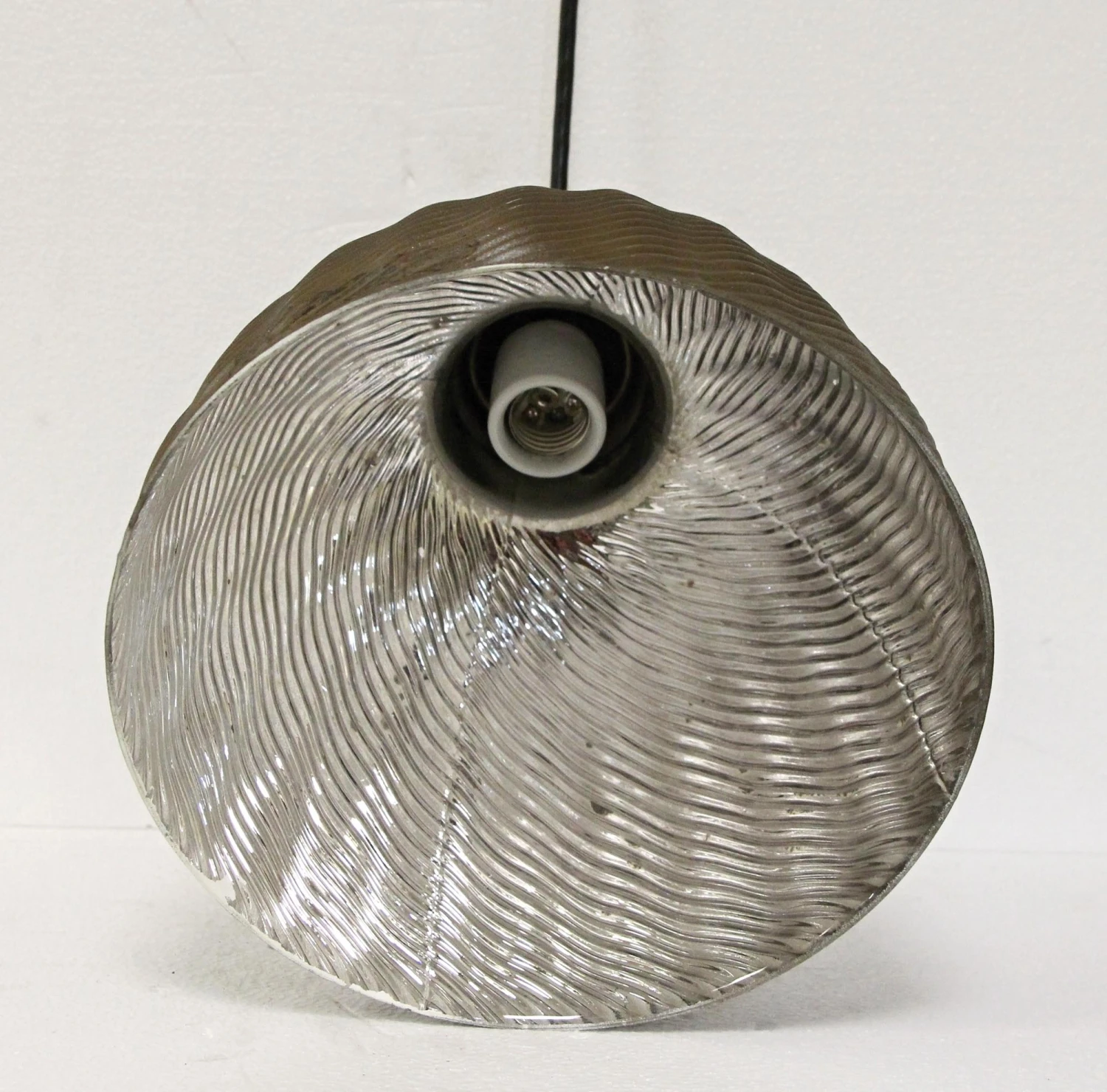 Restored Rare Silvered X-Ray Glass Pendant Light 6 Restored Rare Silvered X-Ray Glass Pendant Light - Image 4