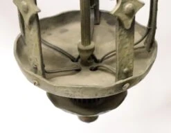 1910s Nickel Over Brass 5 Light Arts & Crafts Chandelier 12 1910s Nickel Over Brass 5 Light Arts & Crafts Chandelier -OGT Sale Store p258420 04