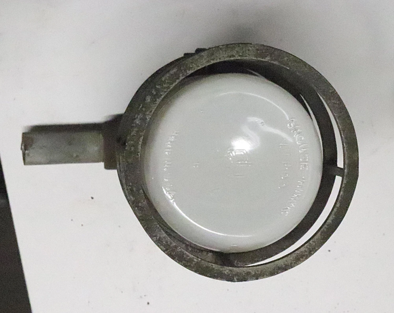 Industrial Crouse Hinds Opaline Glass Sconce 6 Industrial Crouse Hinds Opaline Glass Sconce - Image 4