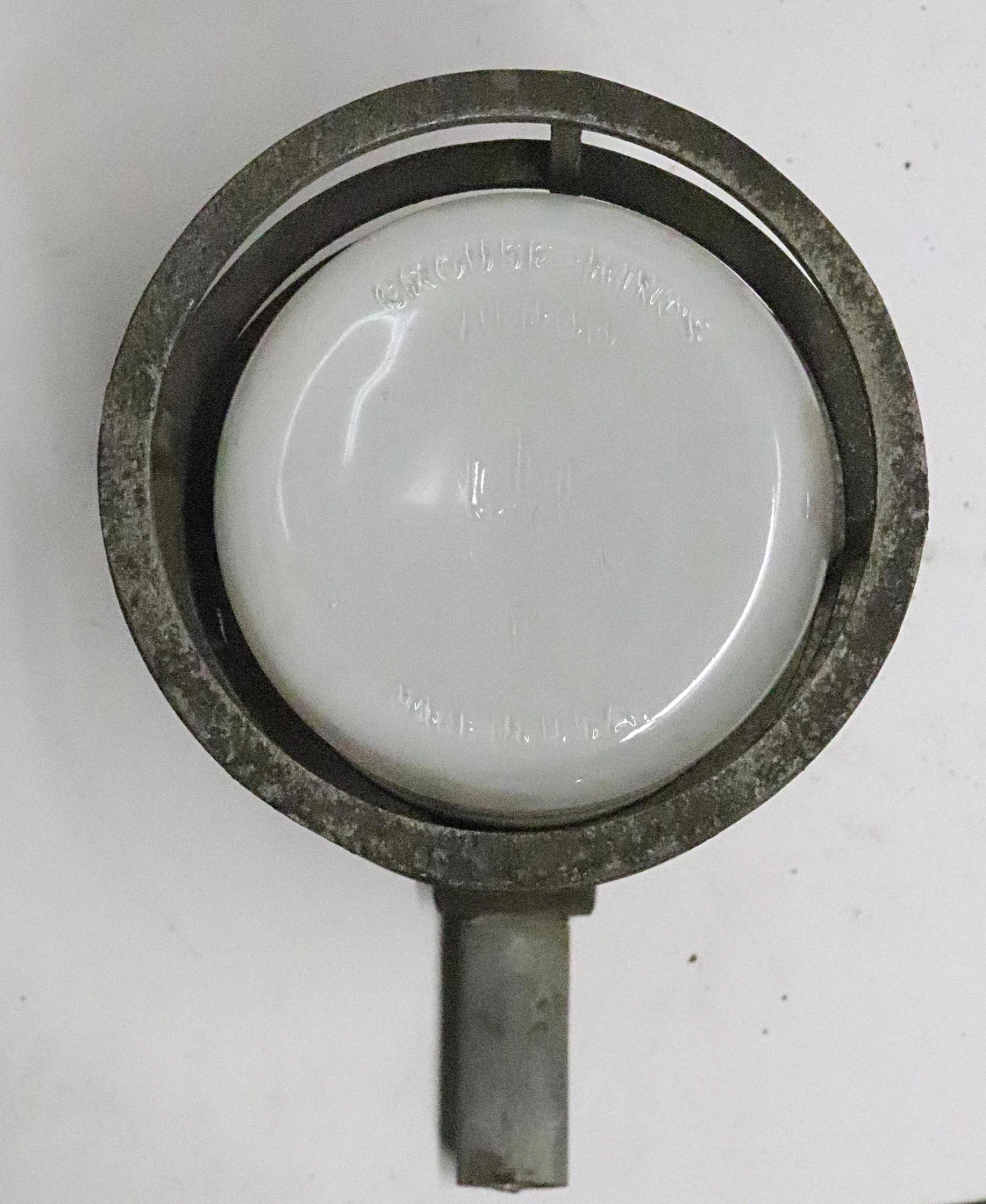 Industrial Crouse Hinds Opaline Glass Sconce 7 Industrial Crouse Hinds Opaline Glass Sconce - Image 5