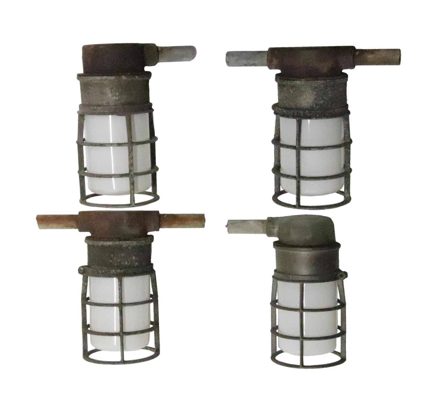 Industrial Crouse Hinds Opaline Glass Sconce 8 Industrial Crouse Hinds Opaline Glass Sconce - Image 6