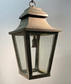 Traditional Nickel Over Brass 22 In. Hanging Lantern 11 Traditional Nickel Over Brass 22 In. Hanging Lantern -OGT Sale Store p258436 04