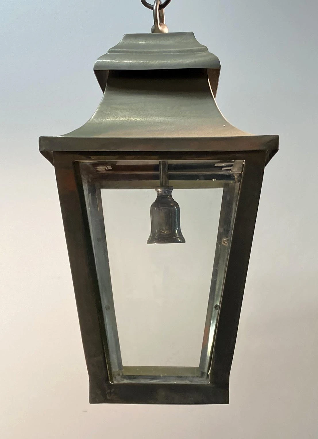 Traditional Nickel Over Brass 22 In. Hanging Lantern 8 Traditional Nickel Over Brass 22 In. Hanging Lantern - Image 6