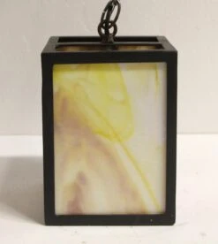 Modern Stained Glass Lantern With Black Iron Frame 15 Modern Stained Glass Lantern With Black Iron Frame -OGT Sale Store p259198 05