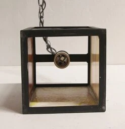 Modern Stained Glass Lantern With Black Iron Frame 18 Modern Stained Glass Lantern With Black Iron Frame -OGT Sale Store p259198 08