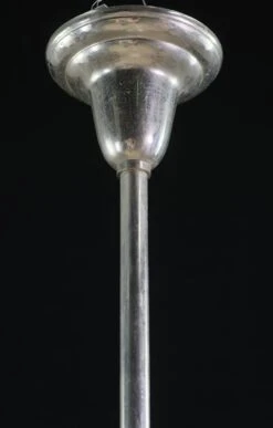 Mid Century Modern Milk Glass Nickel Schoolhouse Pendant Light 12 Mid Century Modern Milk Glass Nickel Schoolhouse Pendant Light -OGT Sale Store p259319 05