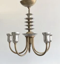 Jetson Art Deco Nickel & Bronze Chandelier 10 Jetson Art Deco Nickel & Bronze Chandelier -OGT Sale Store p259362 04