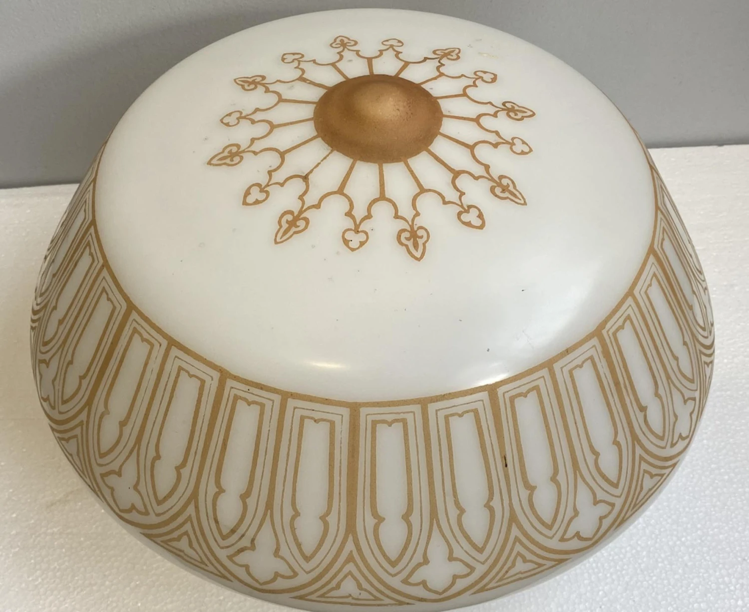 Gothic Ecclesiastical 12.5 In. Globe Brass Chain Pendant Light 7 Gothic Ecclesiastical 12.5 In. Globe Brass Chain Pendant Light - Image 5