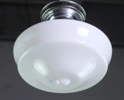Antique Milk Glass Schoolhouse 10.5 In. Semi Flush Kitchen Light 10 Antique Milk Glass Schoolhouse 10.5 In. Semi Flush Kitchen Light -OGT Sale Store p259492 04