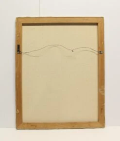 Acrylic Mid Century Painting Of Figures On A Mountain Village 12 Acrylic Mid Century Painting Of Figures On A Mountain Village -OGT Sale Store p259874 05