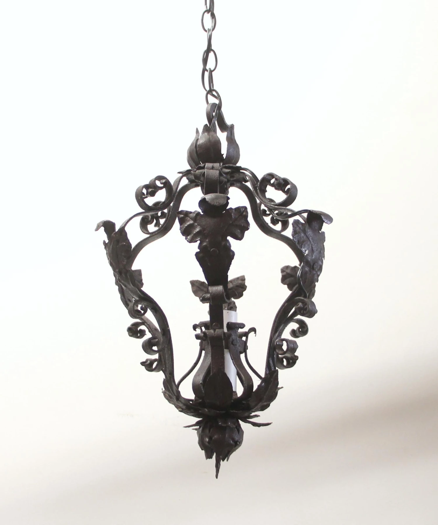 French Hand Forged Wrought Iron Lantern 6 French Hand Forged Wrought Iron Lantern - Image 4